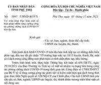 TỪ 13H30 TRƯA NAY 3/11: Thực hiện một số biện pháp nhằm tăng cường công tác phòng chống dịch COVID-19